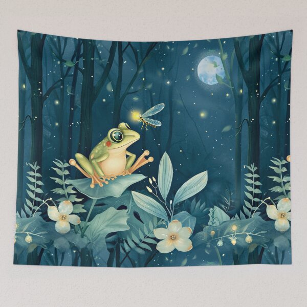 Item preview, Firefly Steed Soars Moonlit Wood Frog Dreams designed and sold by couture-rapture.