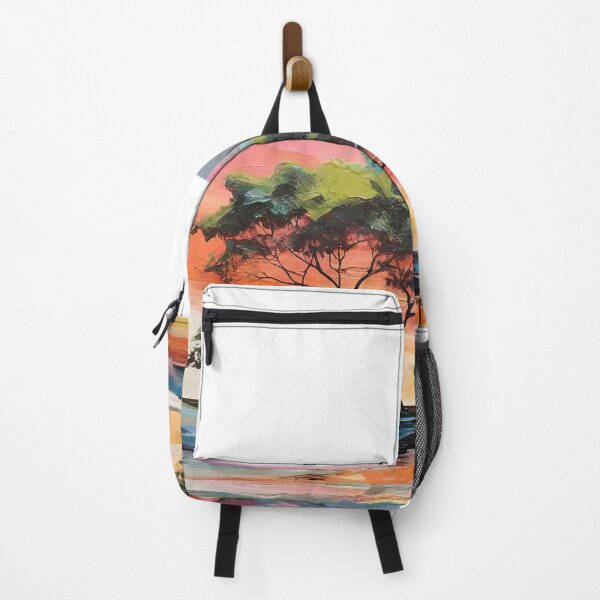 Item preview, Watercolor silhouette tree at sunset on the beach. designed and sold by athurbubble.