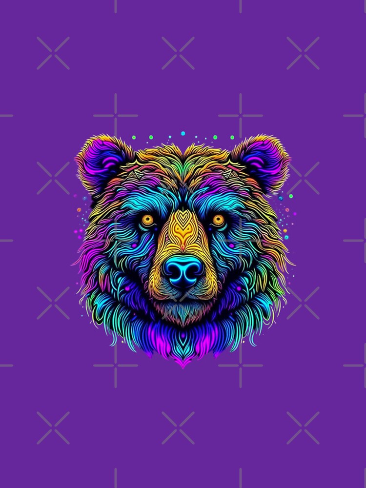 Thumbnail 5 of 5, iPhone Case, Psychedelic Bear designed and sold by DadDrivenDesign.
