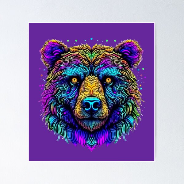 Item preview, Psychedelic Bear designed and sold by DadDrivenDesign.