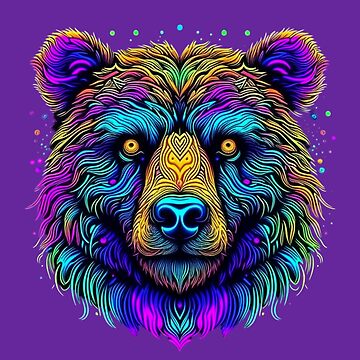 Artwork thumbnail, Psychedelic Bear by DadDrivenDesign