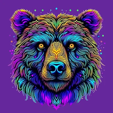 Artwork thumbnail, Psychedelic Bear by DadDrivenDesign