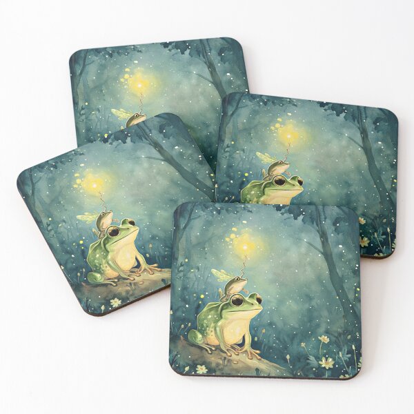 Item preview, Pastel Watercolor Whispers Frog's Moonlit Flight designed and sold by couture-rapture.