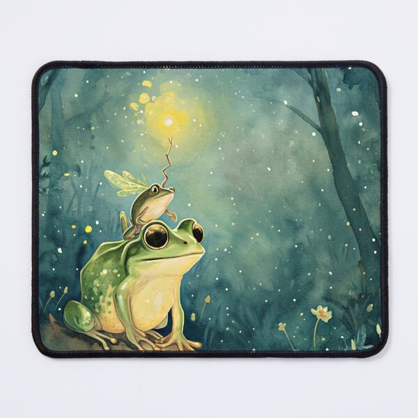 Item preview, Pastel Watercolor Whispers Frog's Moonlit Flight designed and sold by couture-rapture.