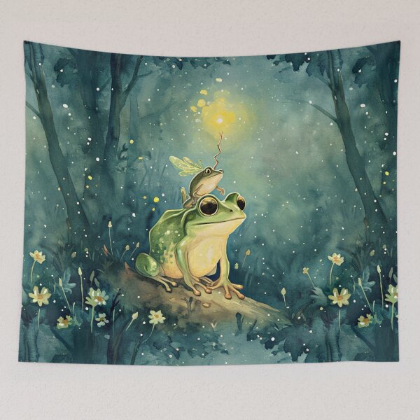 Item preview, Pastel Watercolor Whispers Frog's Moonlit Flight designed and sold by couture-rapture.