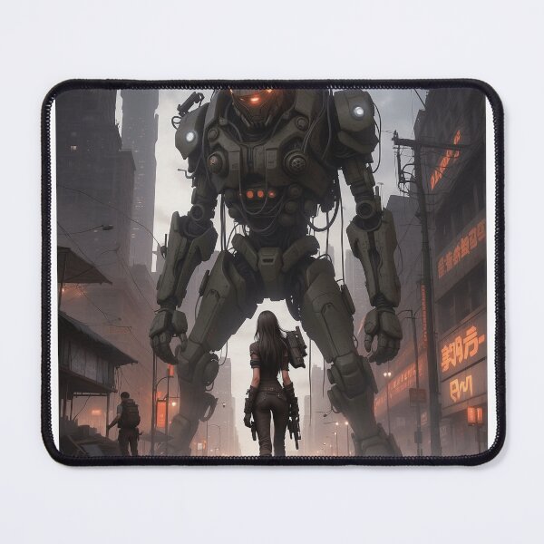 Item preview, cute anime girl standing in front of robot designed and sold by perfect world.