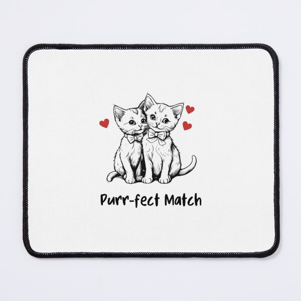 Item preview, Purr-fect Match Valentines day design designed and sold by INSOMNIAC101.
