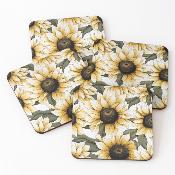 Item preview, Sunflower Tile 16: Golden Orb of Summer Joy in Towering Petals of Radiance designed and sold by TheBrainArt.