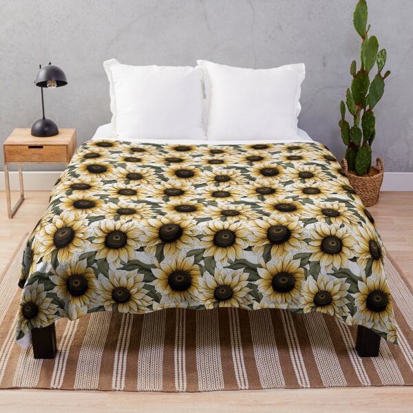 Item preview, Sunflower Tile 16: Golden Orb of Summer Joy in Towering Petals of Radiance designed and sold by TheBrainArt.