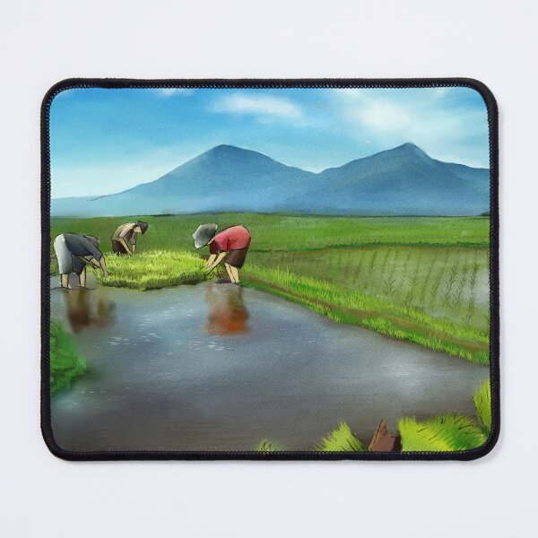 Item preview, Rice Paddy Fields Illustration  designed and sold by maulaniism.