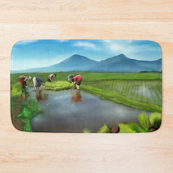Item preview, Rice Paddy Fields Illustration  designed and sold by maulaniism.