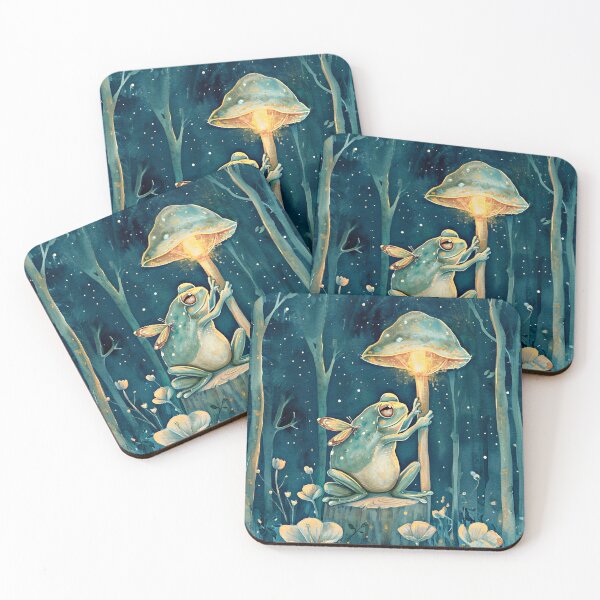 Item preview, Frog Firefly Mushroom Luminous Guide Forest Whispers Soft designed and sold by couture-rapture.
