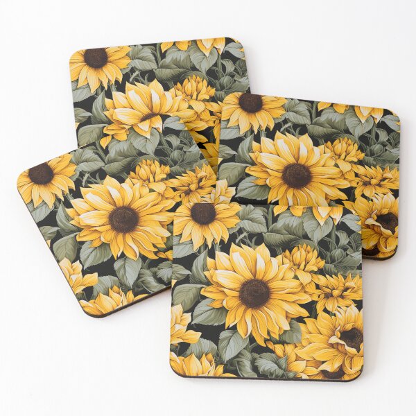 Item preview, Sunflower Tile 17: Golden Orb of Summer Joy in Towering Petals of Radiance designed and sold by TheBrainArt.