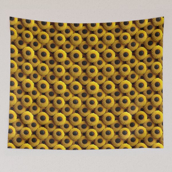Item preview, Sunflower Tile 18: Golden Orb of Summer Joy in Towering Petals of Radiance designed and sold by TheBrainArt.