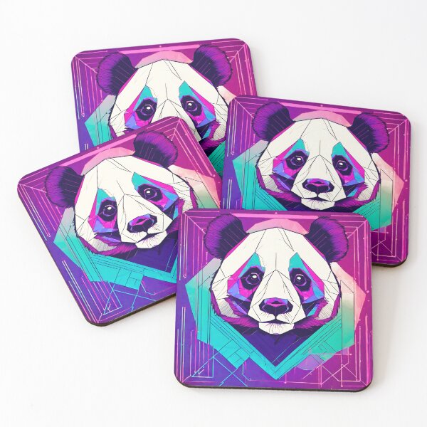Item preview, Neon Geometric Panda designed and sold by SweetsAndSavary.