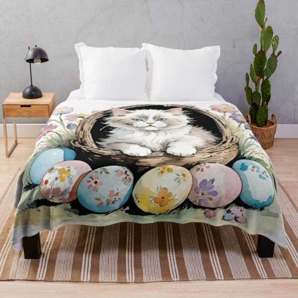 Item preview, Happy Easter - Kittens, Easter Eggs and Flowers V27 designed and sold by DreamingAwake1.