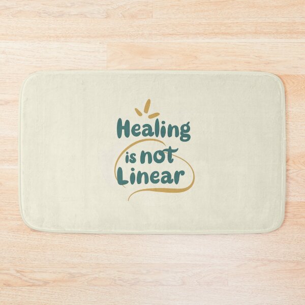Item preview, "Healing is not linear" text design | mental health designed and sold by NeurodiverseTea.