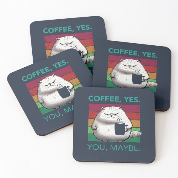 Item preview, Coffee yes. You maybe. Funny coffee quote with grumpy cat.  designed and sold by lagunaklein.