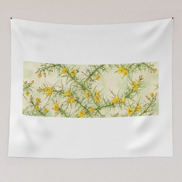 Item preview, Gorse Surface Pattern (watercolour on paper) designed and sold by Painting By Nature.