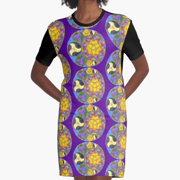 Heaven and Earth Graphic T-Shirt Dress
