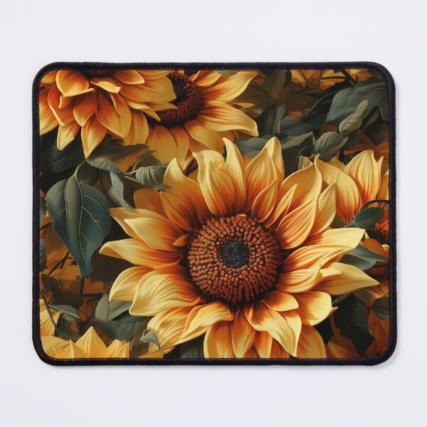 Item preview, Sunflower Tile 22: Golden Orb of Summer Joy in Towering Petals of Radiance designed and sold by TheBrainArt.