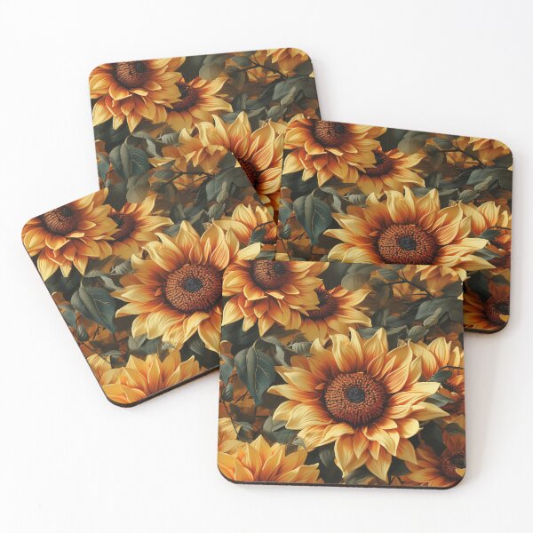 Item preview, Sunflower Tile 22: Golden Orb of Summer Joy in Towering Petals of Radiance designed and sold by TheBrainArt.