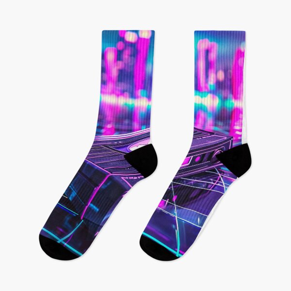 Item preview, Nostalgic 80s Cassette Retro Tape Neon Glowing Synthwave designed and sold by couture-rapture.