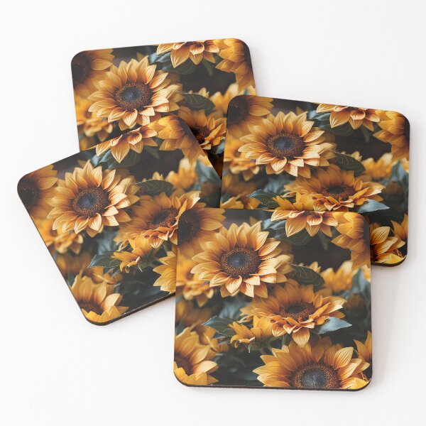 Item preview, Sunflower Tile 23: Golden Orb of Summer Joy in Towering Petals of Radiance designed and sold by TheBrainArt.