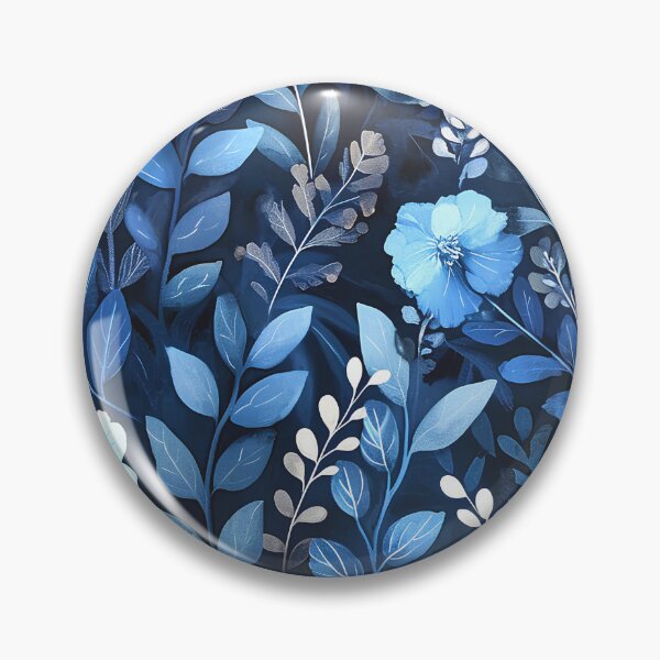 Item preview, Blue and white floral pattern designed and sold by randrdesign.