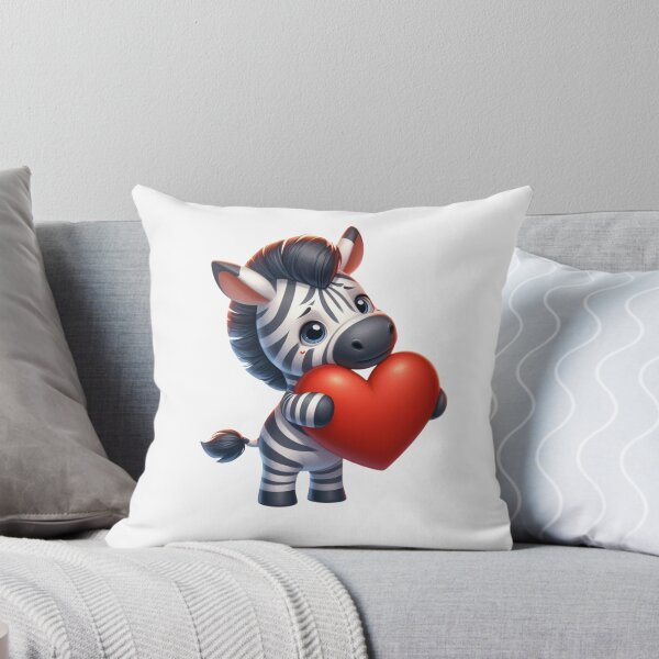 Item preview, Baby Zebra Holding Heart - Safari Love designed and sold by Kkoriginal.
