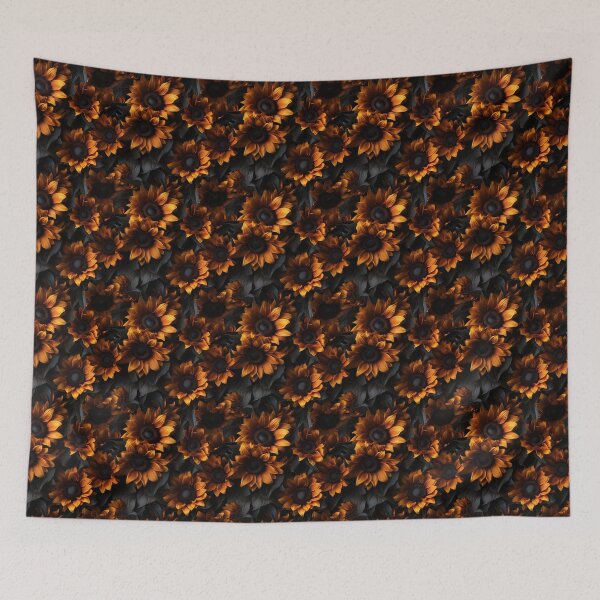 Item preview, Sunflower Tile 25: Golden Orb of Summer Joy in Towering Petals of Radiance designed and sold by TheBrainArt.