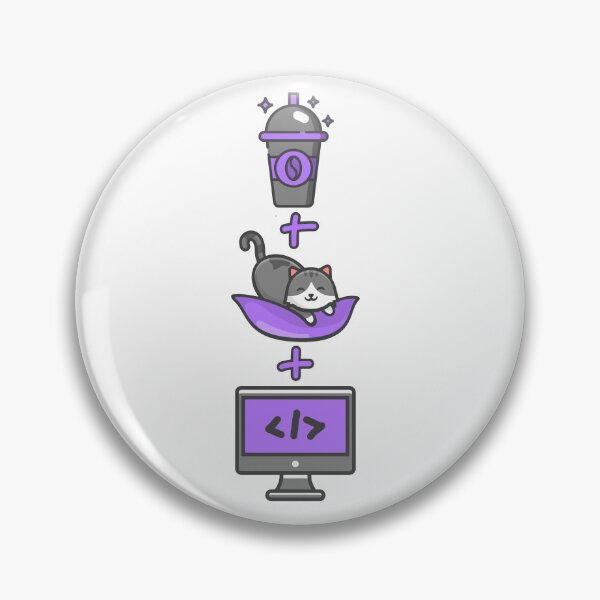 Item preview, Coffee, Cats And Code - Cute Programming Illustration designed and sold by FoxCodeCreation.