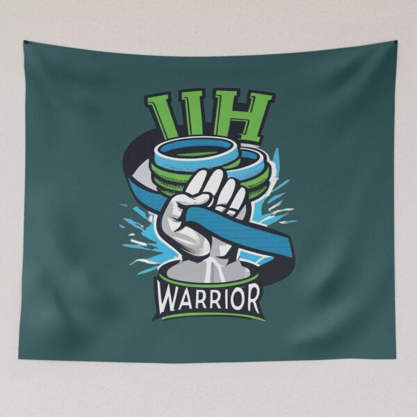 Item preview, Idiopathic Intracranial Hypertension Awareness Hope Ribbon Hearts Warrior designed and sold by UrbanGraphixs.