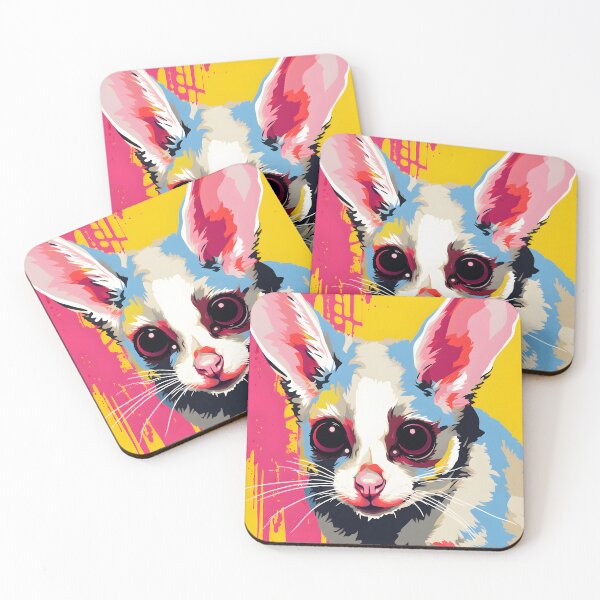 Item preview, Sugar glider portrait art. animal colorful. Animal throw pillow.  designed and sold by formform.