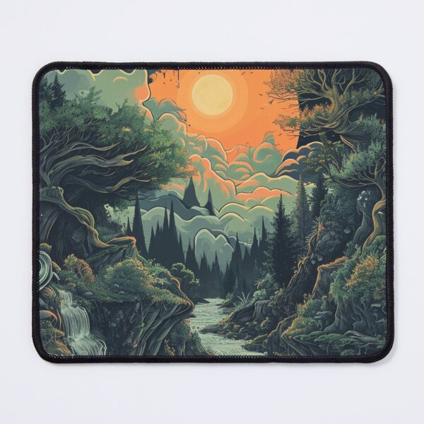 Item preview, Dreamlight Valley Ethereal Guardian - Surreal Linocut Art in Pastel Palette designed and sold by zax454.