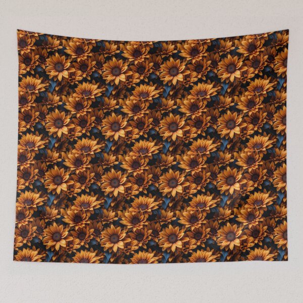 Item preview, Sunflower Tile 27: Golden Orb of Summer Joy in Towering Petals of Radiance designed and sold by TheBrainArt.