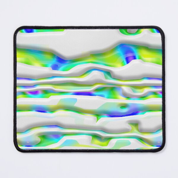 Item preview, Wavy Blue and Green Gradient Burst on Whtie Stripes designed and sold by TheRulerofEarth.