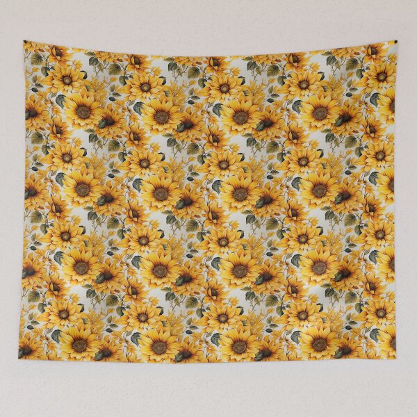 Item preview, Sunflower Tile 28: Golden Orb of Summer Joy in Towering Petals of Radiance designed and sold by TheBrainArt.