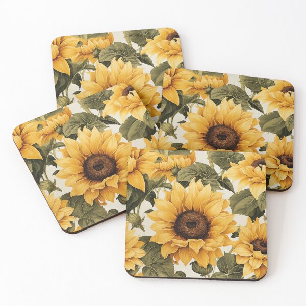 Item preview, Sunflower Tile 29: Golden Orb of Summer Joy in Towering Petals of Radiance designed and sold by TheBrainArt.