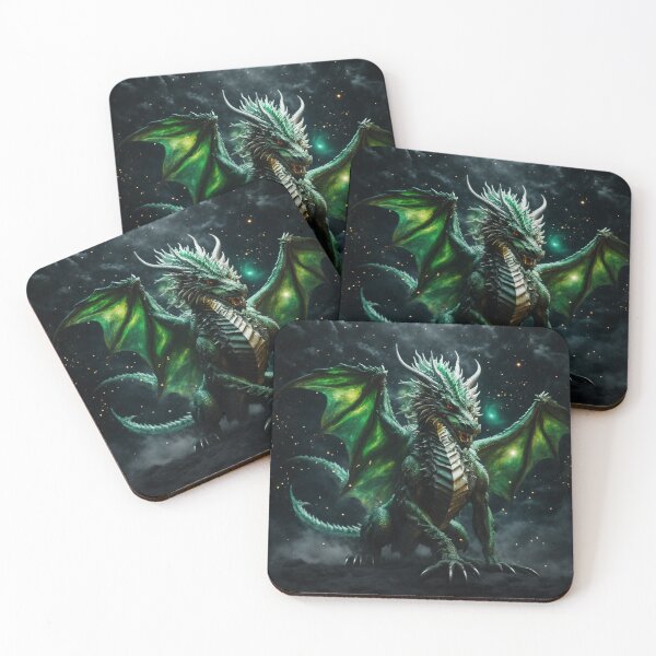 Item preview, Imaginary Green Cosmic Dragon designed and sold by LunarNebula.