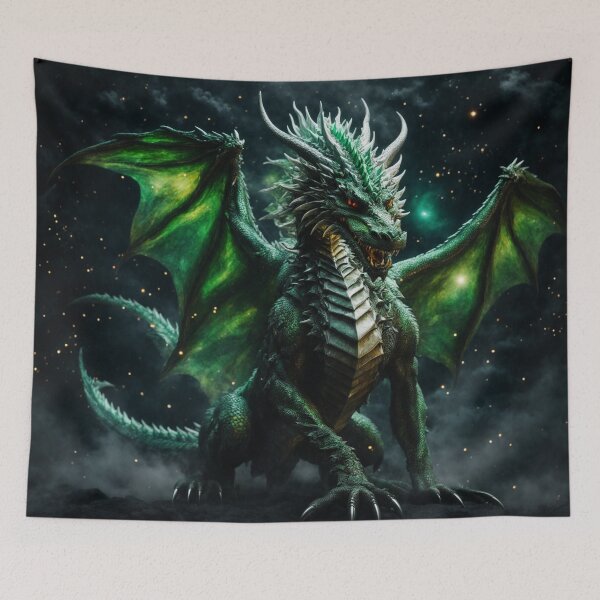 Item preview, Imaginary Green Cosmic Dragon designed and sold by LunarNebula.