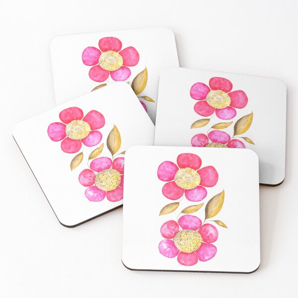 Item preview, Cute Purple Blooms and Golden Sunshine, Hand Painted Floral Harmony designed and sold by Clara Fruggeri.