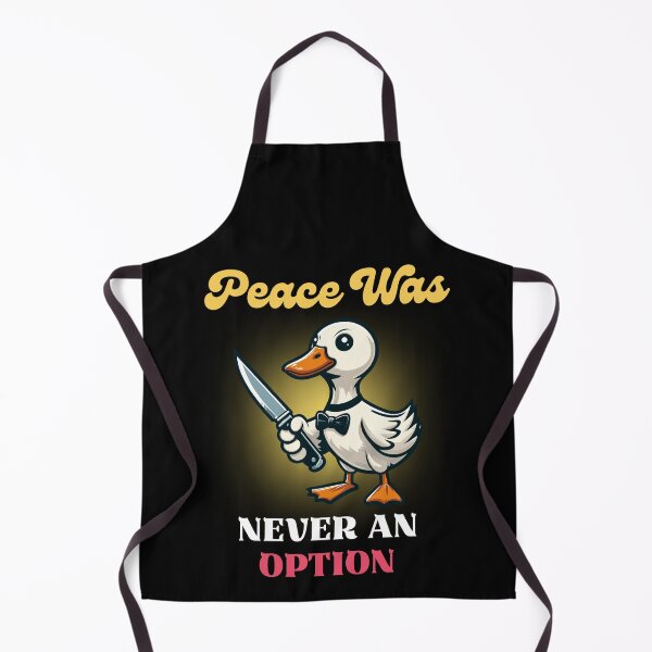Item preview, Peace Was Never An Option - Duck with Knife designed and sold by Kawaii-n-Spice.