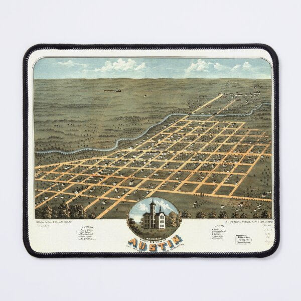 Item preview, Austin, Minnesota (1870) designed and sold by allhistory.