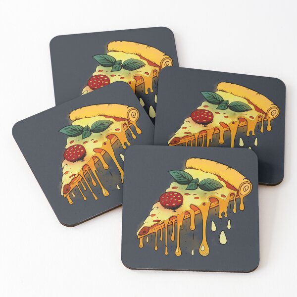 Item preview, Melting Cheese and Pizza Slice designed and sold by coyoteink.