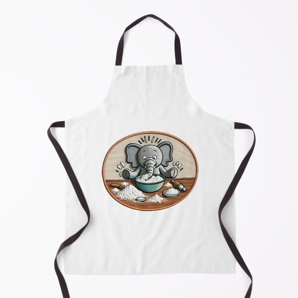 Item preview, Baking Elephant Embroidery Design designed and sold by #Adulting Central.