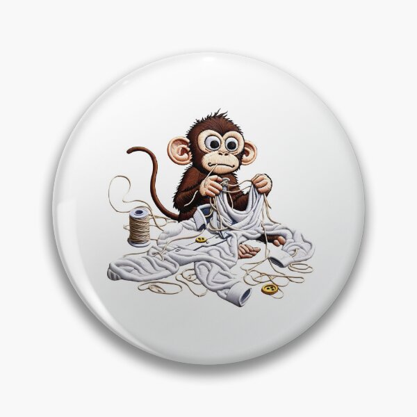 Item preview, Sewing Monkey Embroidery Design designed and sold by #Adulting Central.