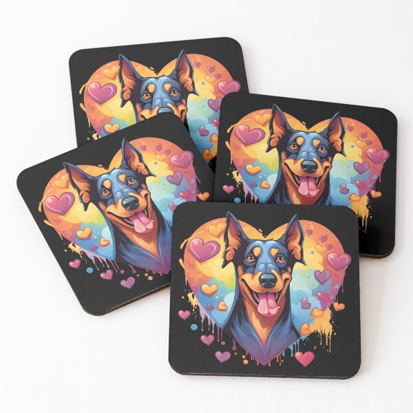 Item preview, Colorful Kawaii Dobermann Valentine designed and sold by Leonardo Palumbo.