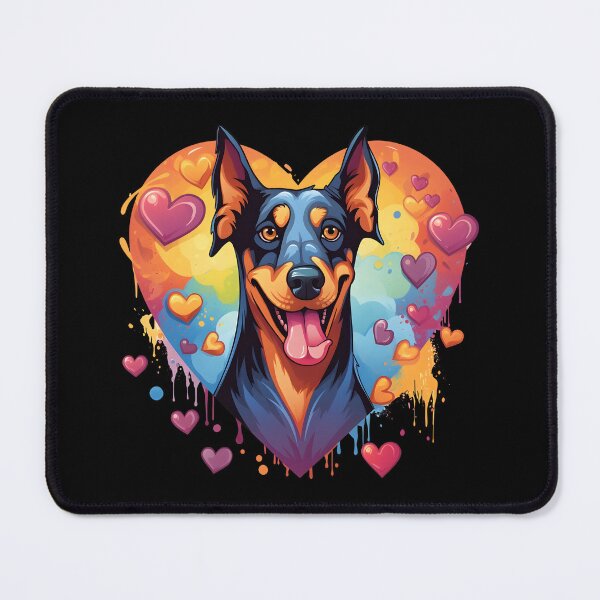 Item preview, Colorful Kawaii Dobermann Valentine designed and sold by Leonardo Palumbo.