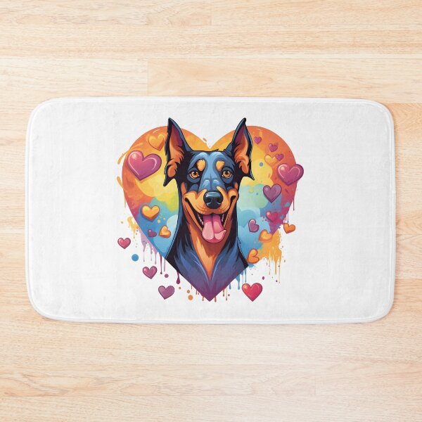 Item preview, Colorful Kawaii Dobermann Valentine designed and sold by Leonardo Palumbo.